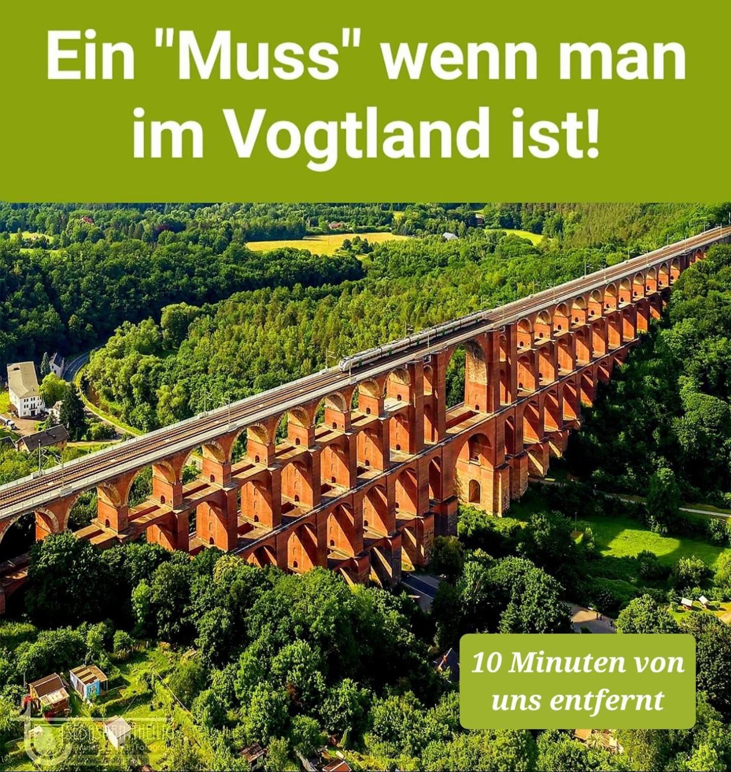 Ferienwohnung "Blick Mylau" - Naehe Freizeitpark Plohn & Weltgroesster Ziegelsteinbruecke Reichenbach im Vogtland Exterior photo